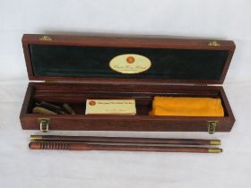 A Charles Henry Richards gun cleaning case and set, to include barrel cleaners and sundries.