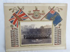 Photograph on board of the Royal Marines Light INfantry, Walmer Castle.