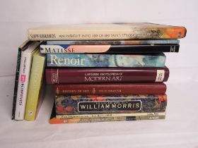 A quantity of art themed reference books.