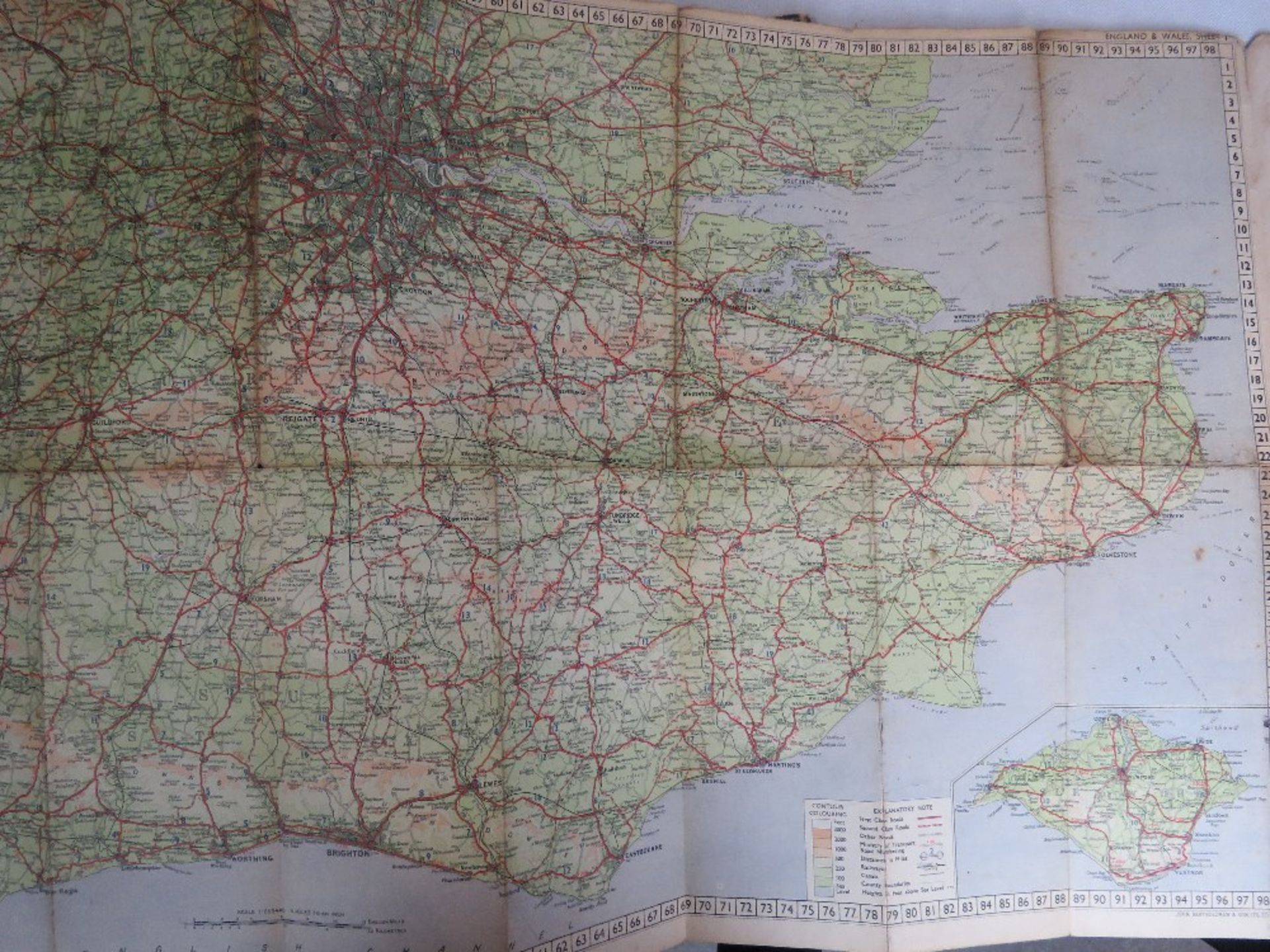 A John Bartholomew & Son Ltd cloth bound RAC quarter-inch map, together with two other road maps. - Image 4 of 5