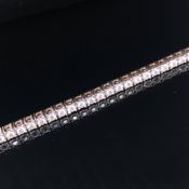 A DIAMOND TENNIS LINE BRACELET. APPROX STATED ESTIMATED DIAMOND WEIGHT 2.30cts. LENGTH 18cms.
