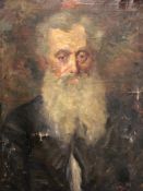 LATE 19th C. RUSSIAN SCHOOL, A HEAD AND SHOULDERS PORTRAIT OF A GREY BEARDED GENTLEMAN, OIL ON