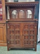 A VICTORIAN ARTS AND CRAFTS OAK CHIFFONIER ATTRIBUTED TO A DESIGN BY A W BLOMFIELD - (SEE
