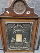 A NOVEMBER 4th 1918 OAK FRAMED MEMORIAL AND DEATH PENNY TO PRIVATE GEORGE BRUNT OF THE NORTH