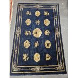 AN ANTIQUE CHINESE RUG 202 X 128 CM