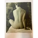 KUNDOS ? 20th CENTURY SCHOOL TWO PENCIL SIGNED IMAGES OF NUDES. SHEET SIZE OF LARGEST 49 x 37cms.