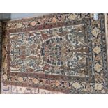AN ANTIQUE PERSIAN ISFAHAN TREE OF LIFE RUG 204 x 138cms