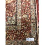 A GOOD QUALITY ORIENTAL CARPET OF TABRIZ DESIGN 360 x 272cms