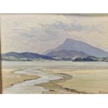 ANNE PRIMROSE JURY (1907-95), ARR. THE BEACH STREAM DOWNINGS, DONNEGAL, OIL ON BOARD, SIGNED LOWER