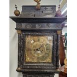 A GEORGE III OAK LONG CASED CLOCK BY JAMES ROPER, SHEPTON MALLETT, THE SQUARE BRASS DIAL WITH