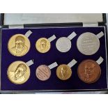 WINSTON CHURCHILL INTEREST- A RARE 1965  LIMITED EDITION GOLD, SILVER AND BRONZE MEDALLION COIN