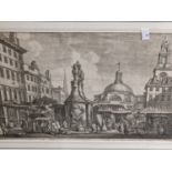 AFTER NICHOLAS, AN ANTIQUE 18th CENTURY PRINT TITLED A VIEW OF STOCKS MARKET. 31 x 45cms
