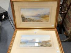 CORNELIUS PEARSON (18O5-91), ARR. HIGHLAND SEA INLETS, A PAIR OF WATERCOLOURS, SIGNED AND DATED
