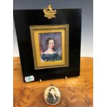 TWO 19th C. PORTRAIT MINIATURES OF ARCHIBALD SPEIRS AND OF HIS DAUGHTER ANNE, RESPECTIVELY GREAT