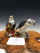 A 2009 ROYAL CROWN DERBY OSPREY, 30/350, FOR GOVIERS OF SIDMOUTH WITH CERTIFICATE AND GOLD STOPPER