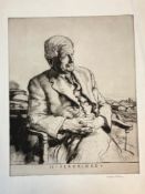 MALCOM OSBORNE ( 1886 - 1963 ) ARR. THREE PENCIL SIGNED ETCHINGS, PORTRAITS OF H. PERCY GEE