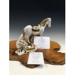A 2002 ROYAL CROWN DERBY APPLEBY MARE 679/1500, FOR SINCLAIRS TOGETHER WITH A 2000 ROYAL CROWN DERBY