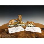 A 2006 ROYAL CROWN DERBY LIONESS, 479/950 TOGETHER WITH A 2006 SLEEPY LION CUB, 479/950, BOTH FOR