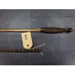 A TOYE, KENNING AND SPENCER MASONIC DRESS SWORD WITH A BLACK WIRE BOUND HANDLE AND BLACK SCABBARD