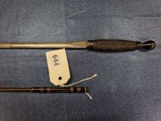 A TOYE, KENNING AND SPENCER MASONIC DRESS SWORD WITH A BLACK WIRE BOUND HANDLE AND BLACK SCABBARD