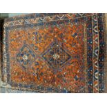 A PERSIAN SHIRAZ DESIGN RUG 214 x 165cms