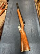 A SHERIDAN F9 SERIES CO2 POWERED CANNISTER AIR RIFLE .20 CALIBRE. SERIAL NUMBER 118595. PLEASE