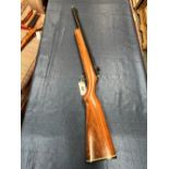 A SHERIDAN F9 SERIES CO2 POWERED CANNISTER AIR RIFLE .20 CALIBRE. SERIAL NUMBER 118595. PLEASE