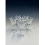 A SET OF SIX WATERFORD INNISFAIL PATTERN WINE GLASSES