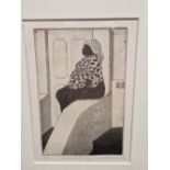 ETHEL GABAIN ( 1883 - 1950 ) ARR LE ROI SOLEIL, PENCIL SIGNED LITHOGRAPH 30 x 38cms TOGETHER WITH A
