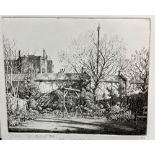 JOHN COPLEY ( 1875 -1950 ) ARR. THREE PENCIL SIGNED PRINTS OF LANDSCAPES LARGEST SHEET SIZE 29 x