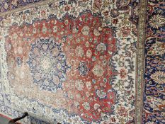 A PERSIAN COUNTRY HOUSE CARPET OF CLASSICAL DESIGN 400 x 292cms