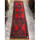 A TURKISH OUSHAK RUNNER 256 x 71cms