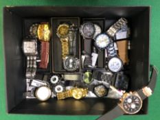 A COLLECTION OF VARIOUS MODERN AND NEW WRISTWATCHES TO INCLUDE SPORTS, SKELETON, CHRONOGRAPHS, AND