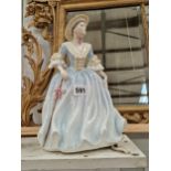 A COALPORT J BROMLEY LADY OF THE GEORGE II PERIOD, LTD EDIT NO 40/500