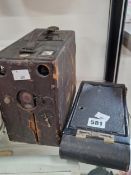 A FALLOWFIELD PLATE CAMERA TOGETHER WITH A NO. 3A FOLDING AUTOGRAPHIC BROWNIE CAMERA
