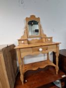 A VICTORIAN PINE WASH STAND.