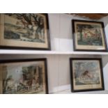 A SET OF FOUR HUNTING PRINTS