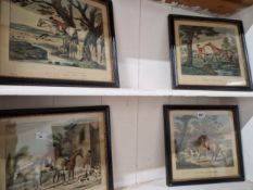 A SET OF FOUR HUNTING PRINTS