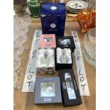 SEVEN BOXED DESIGNER GLASS SCENT BOTTLES