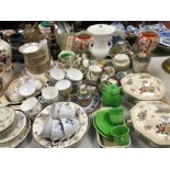 ROYAL STAFFORD AND OTHER TEA AND COFFEE WARES TOGETHER WITH DOULTON OLD LEEDS PATTERN DINNER WARES