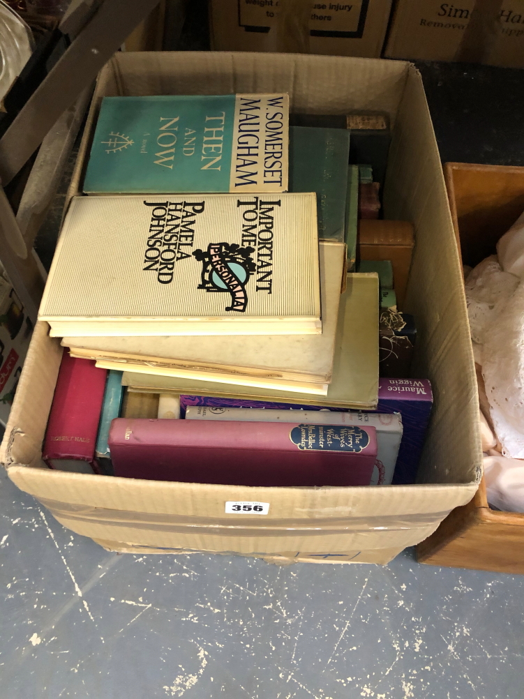 A CARTON OF NOVELS AND OTHER BOOKS