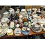 WEDGWOOD BREAKFAST WARES, PORTMEIRION PLATES, VARIOUS TEA AND COFFEE WARES AND A BUNNIKINS CHILDRENS