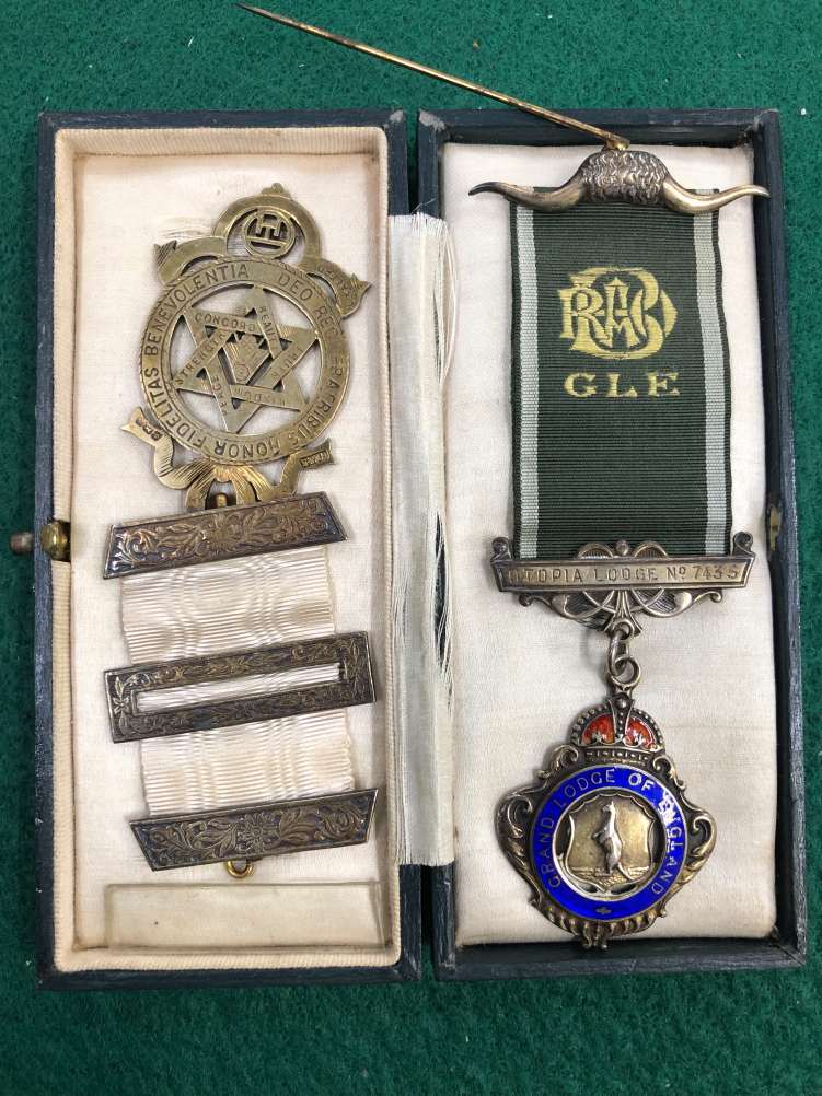 TWO ROYAL ANTEDILUVIAN ORDER OF BUFFALOS JEWEL ETC.