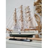 A MODEL THREE MASTED WINDJAMMER IN FULL SALE