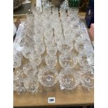 A CUT CLEAR GLASS PART DRINKING SERVICE