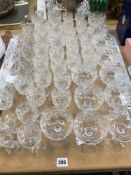 A CUT CLEAR GLASS PART DRINKING SERVICE