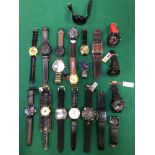 A COLLECTION OF NEW AND MODERN WRISTWATCHES TO INCLUDE CHRONOGRAPHS, DRESS WATCHES, DIGITAL,