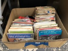 A COLLECTION OF 45 RPM SINGLES, MAINLY POP TOGETHER WITH A CASE OF LPS