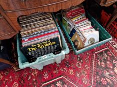 A LARGE COLLECTION OF LP, SINGLES AND 78 RECORDS, POP AND EASY LISTENING