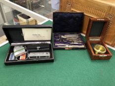 A CASED YASHICA ATORON SUBMINIATURE CAMERA COMPLETE WITH ACCESSORIES TOGETHER WITH A CASED